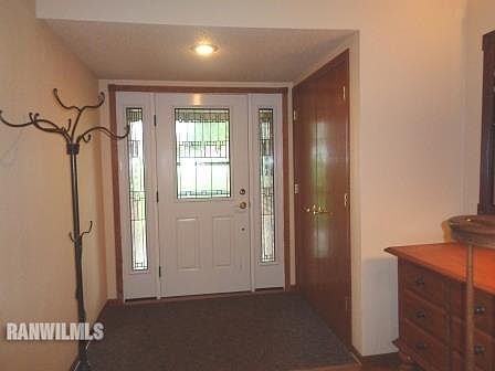 Front door w/ stained glass