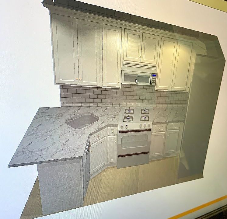 Renovated kitchen rendering 