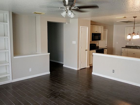 Living room into kitchen