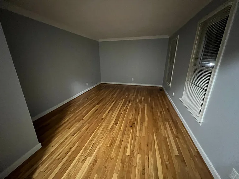 Photo looking into living room/office space