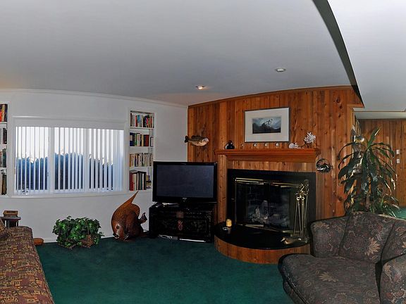 Game Room Boasts a Fireplace