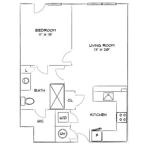 Floor plan Design 1B