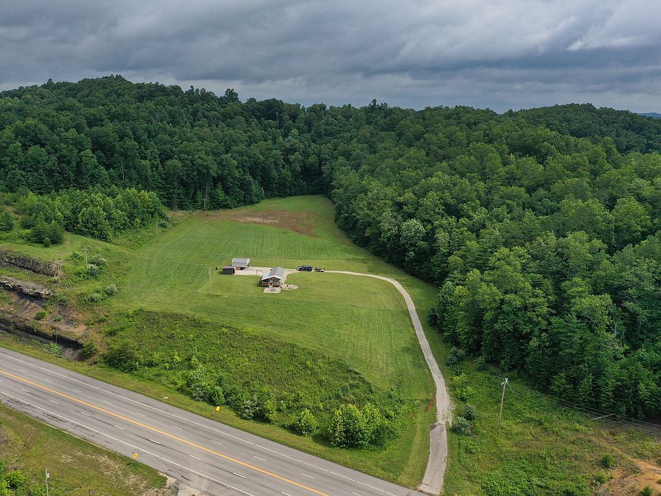 Low altitude aerial drone shot from the south boundary looking north
