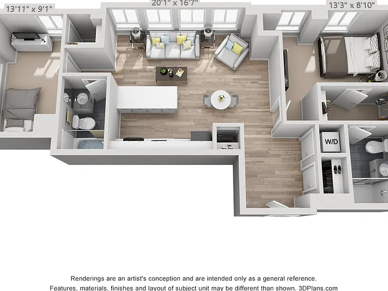 2 Bed, 2 Bath