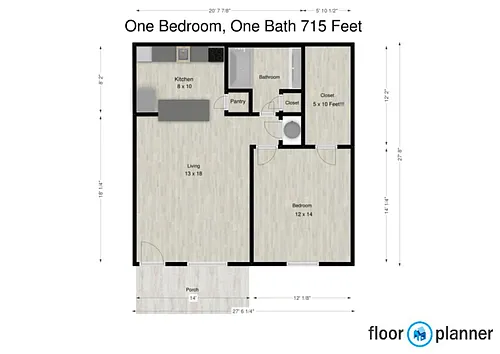 Floor plan 1 Bedroom Remodel