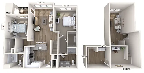 Floor plan B6L-7310-1350-sqft