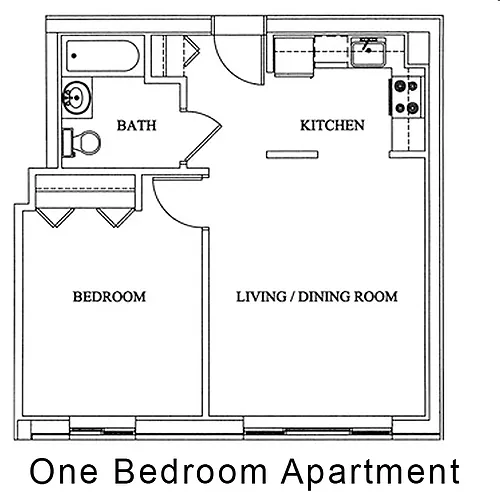 Floor plan One Bedroom