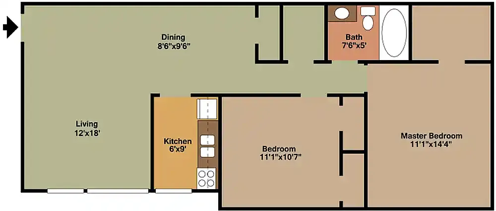 Floor plan Two Bedroom
