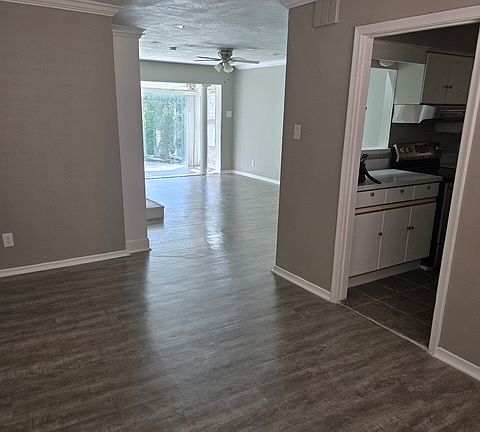 View from dining room to living room