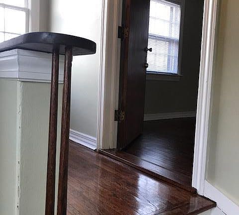 apt entrance into living room