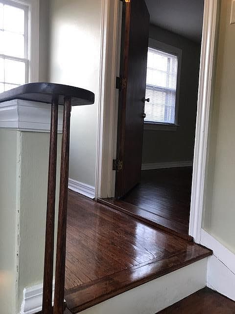 apt entrance into living room