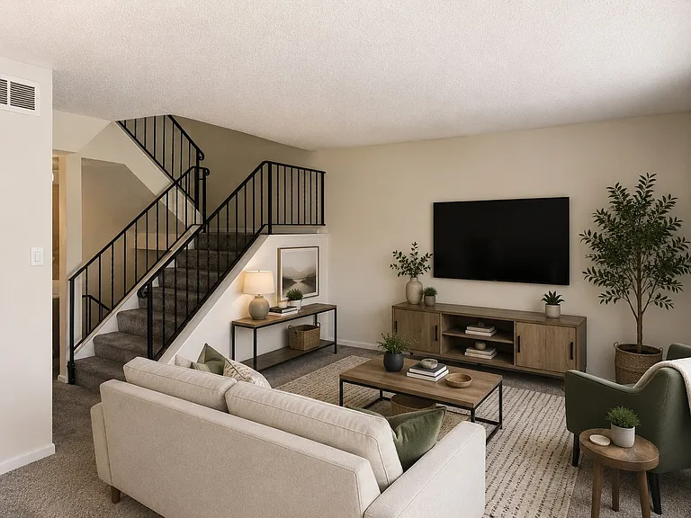 Virtually Staged Living Room