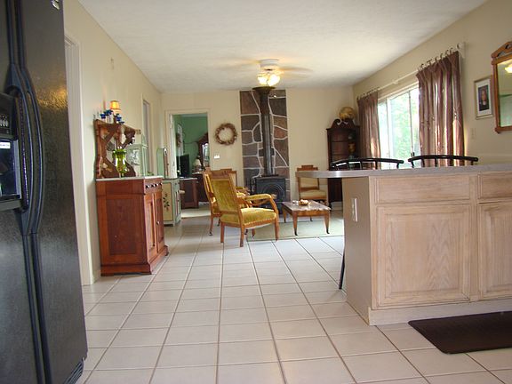 Great room with wood stove