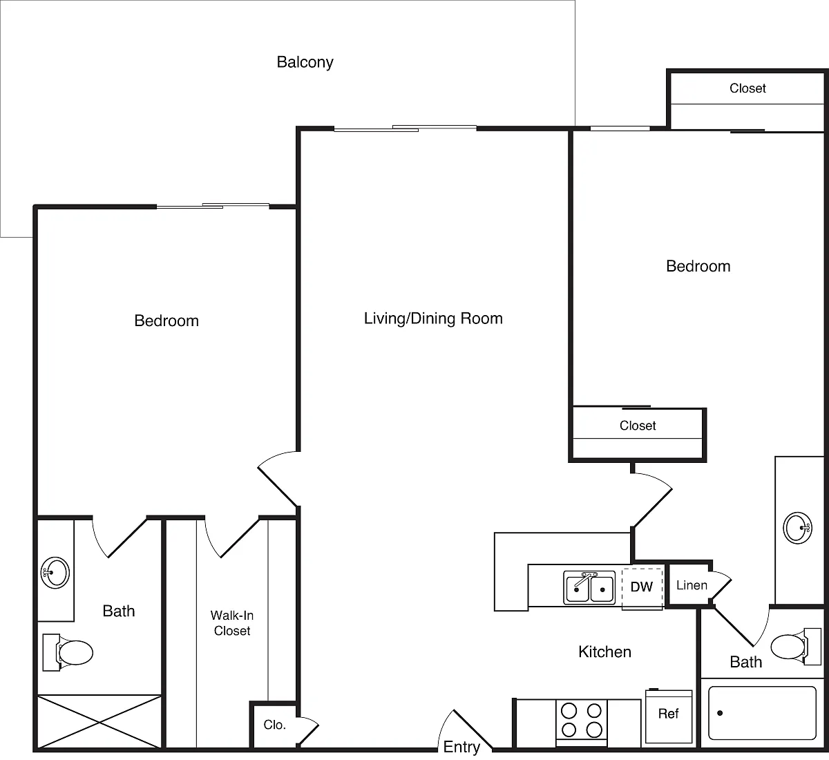 Floor plan 2 Bedroom C
