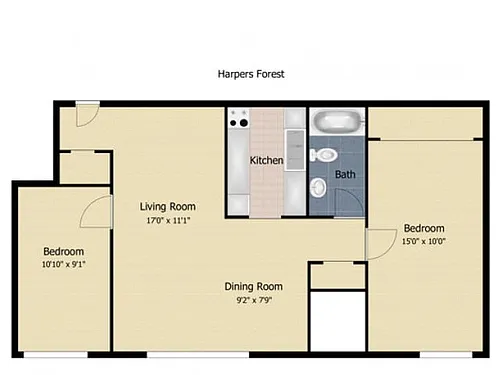 Floor plan 2 Bedroom