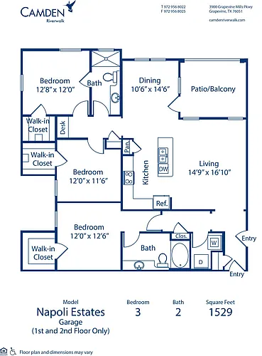 Floor plan Napoli Estates - Garage
