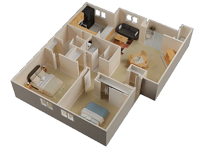 Floor plan Excelsior Renovated Short Term Lease