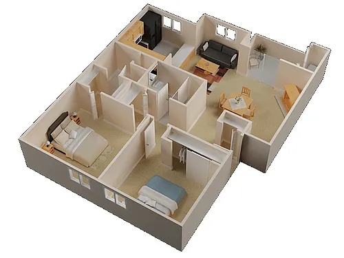 Floor plan Excelsior Renovated Short Term Lease