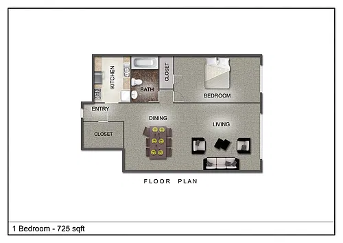 Floor plan One Bedroom