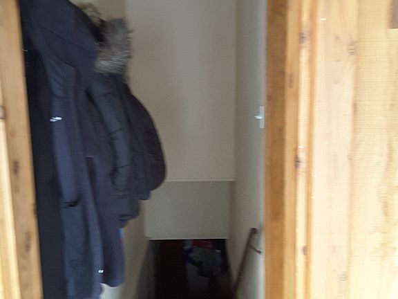 down stairs to walk out