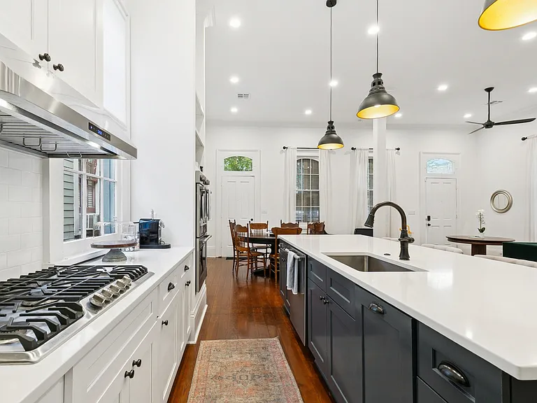 Kitchen: gas stove, nespresso machine, stocked with kitchen essentials