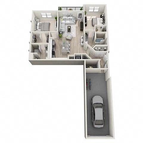Floor plan B1-A *attached garage*