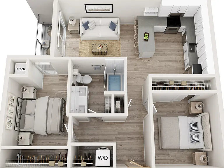 Plan C2 | 2 bedroom, 1 bathroom Plan C2 | 2 bedroom, 1 bathroom