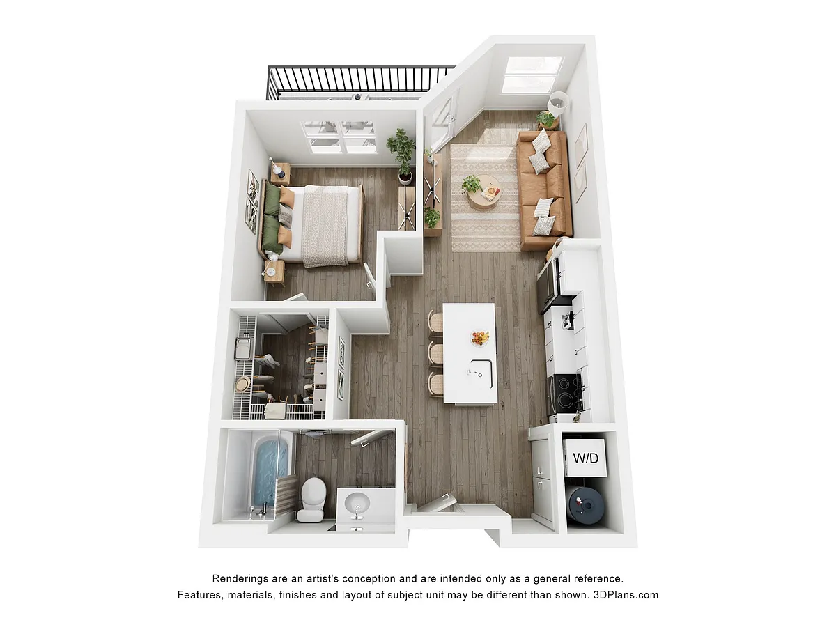 Floor plan 1 BR B