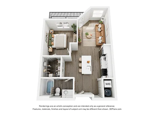 Floor plan 1 BR B