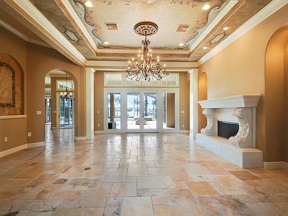 Formal living room with fireplace