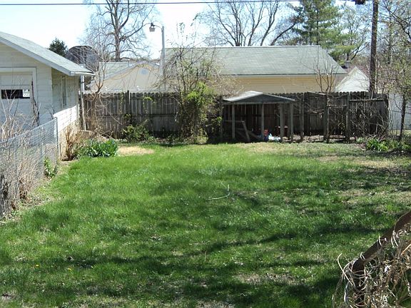 Fenced backyard
