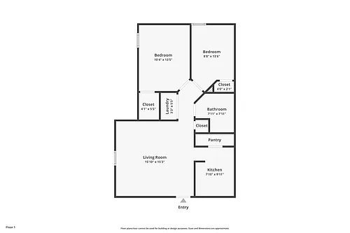 Floor plan 2 Bedroom Garden