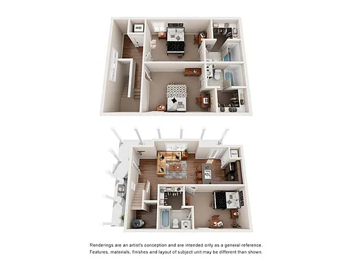 Floor plan Three Bedroom Duplex