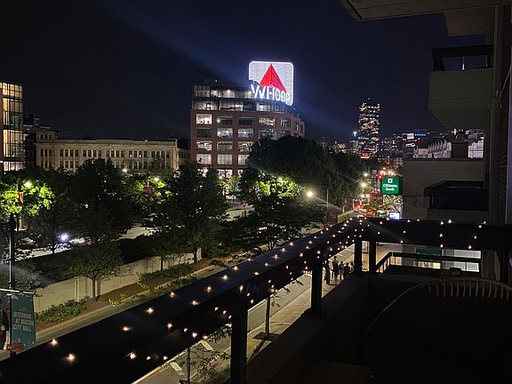 View from balcony during night