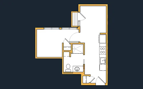 Floor plan 1 Bedroom