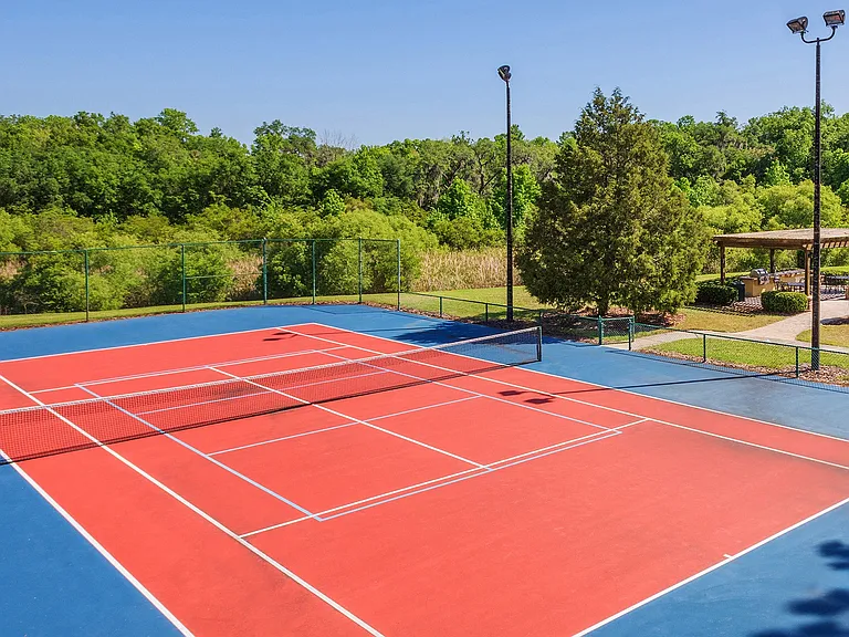 Lighted tennis court