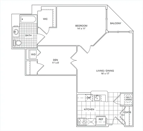 Floor plan Belmont IV with Den