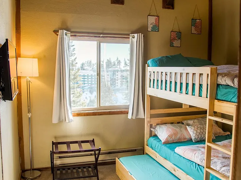 Full over full bunk bed with pull out trundle