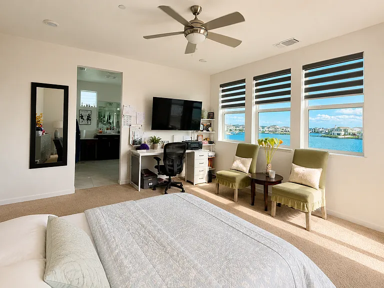 Master bedroom with the view of the delta