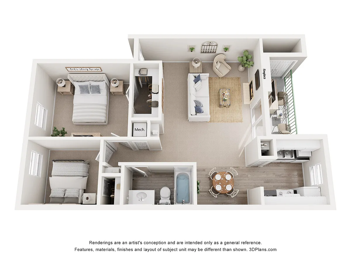 Floor plan 2 Bedroom