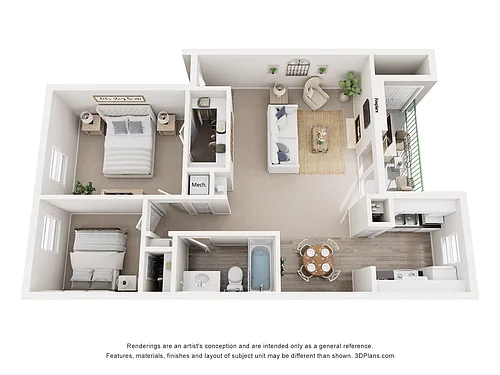 Floor plan 2 Bedroom