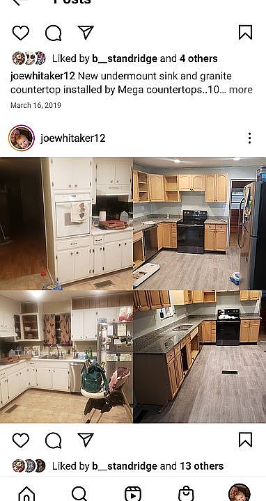Kitchen before and after.