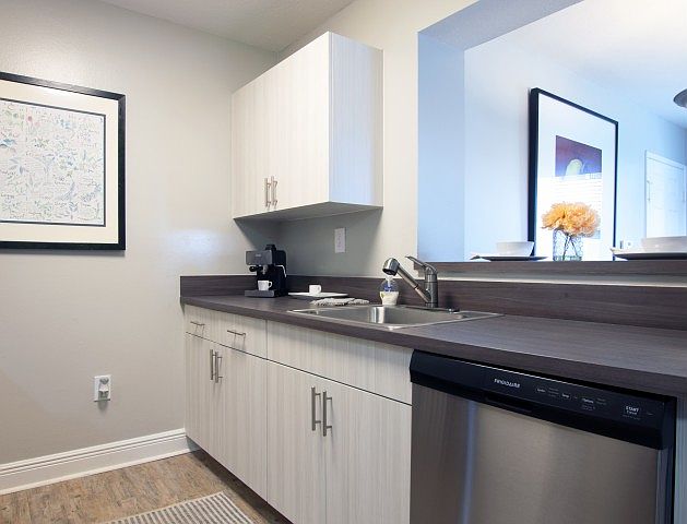 Fully Equipped Kitchen with tons of storage space.