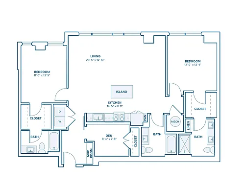 Floor plan B11D - Penthouse