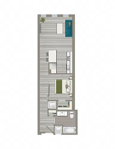 Floor plan Flat-E