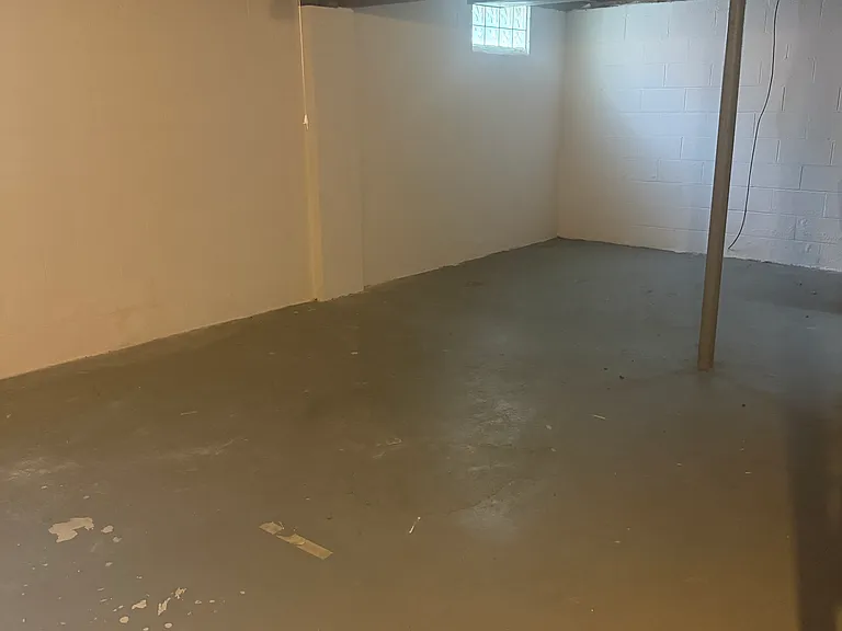 Basement with washer dryer hook ups