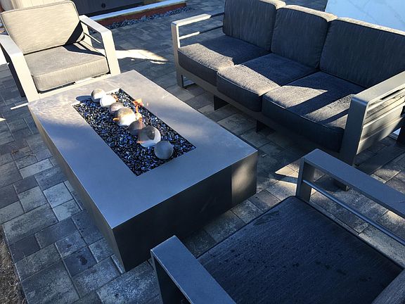 Enjoy the view and outdoor fire table