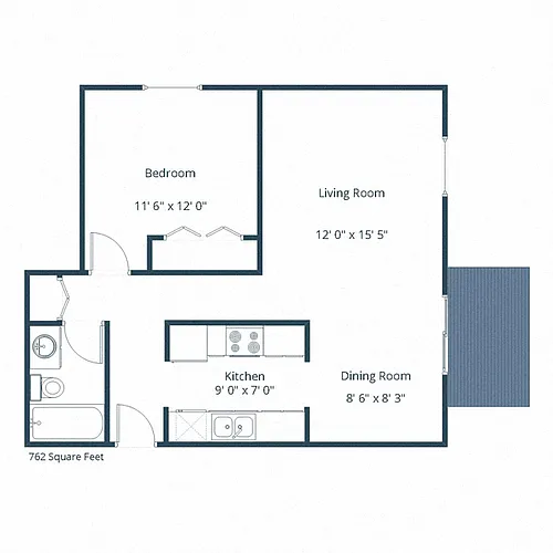 Floor plan One Bedroom 11A