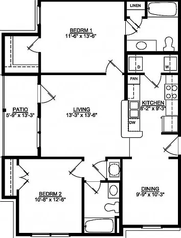 2 Bed 2 Bath 2 Bed 2 Bath