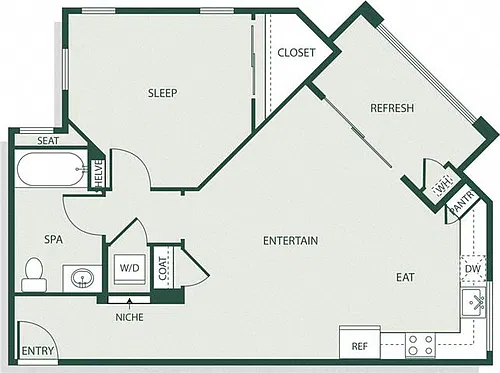 Floor plan 1B5